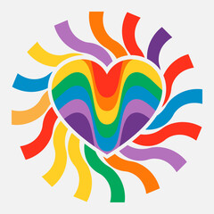 Shining and colorful heart symbol