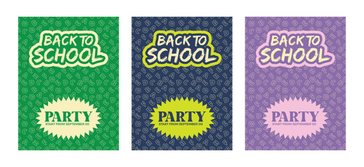 Back to School Party Poster Design.