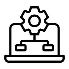 Fototapeta premium programming glyph icon