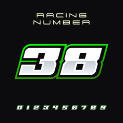 Racing Number Vector Design Template 38