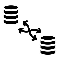 data migration glyph icon