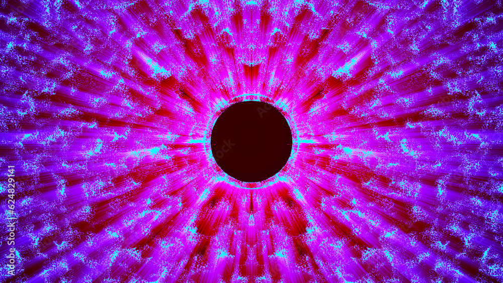 Wall mural big data visualization. abstract dynamic particles. abstract space background on a scientific astron