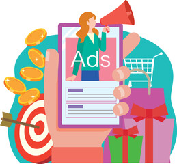 インターネット広告のイメージイラスト