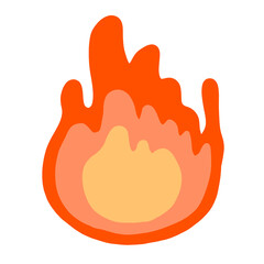 Obraz premium Fire Flame Cartoon illustration