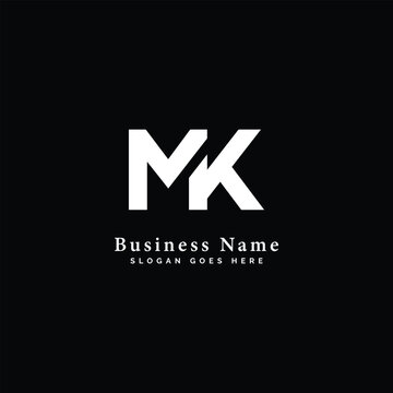 M, K, MK letter Logo Design Vector Template. Abstract Alphabet MK logo Illustration