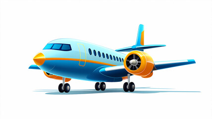 Fototapeta premium hand drawn cartoon airplane illustration 