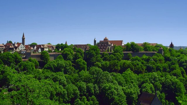 Rothenburg ob der Tauber, picturesque medieval town, Cityscape, historic centre, Rothenburg ob der Tauber, Middle Franconia, Bavaria, Germany, Europe