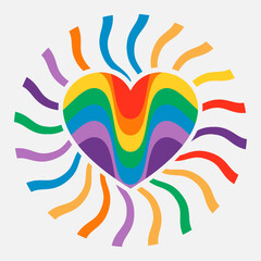 Shining and colorful heart symbol