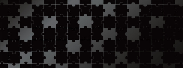 パズルのバナー　ブラックグラデーション