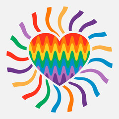 Shining and colorful heart symbol