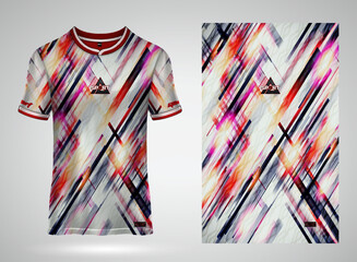 Sport jersey t-shirt. Jersey mockup. Sport pattern fabric textile