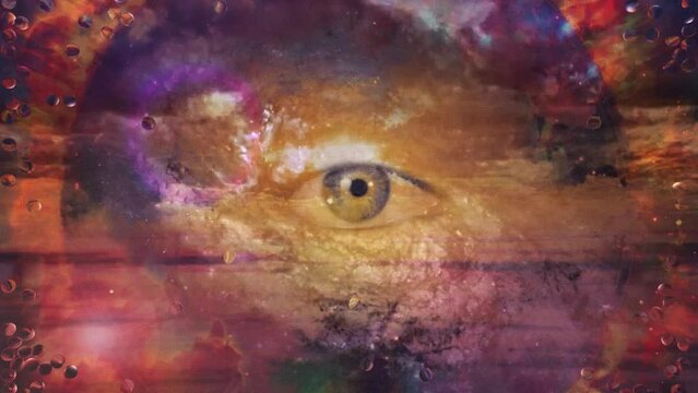 Complex abstract painting. Mystic eye