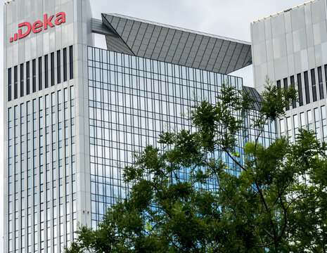 Frankfurt am Main, Germany - June 27, 2020: DekaBank headquarters. DekaBank is the Wertpapierhaus (Provider of Asset Management and Capital Market Solutions) of the German Savings Bank Finance Group