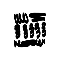 Hand drawn scribbles vector. Doodle, ink brush shapes, random chaotic lines. Charcoal pencil curly lines and squiggles, wide strokes. Black pencil sketches, drawings. Scrawl elements isolated on white