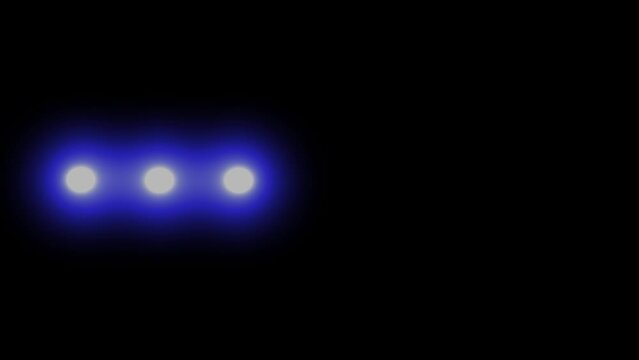 police lights shining at night 4k alpha animation