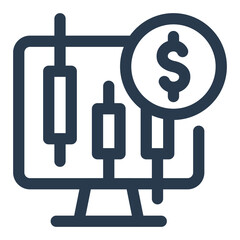 engaging in profitable stock trading activities icon