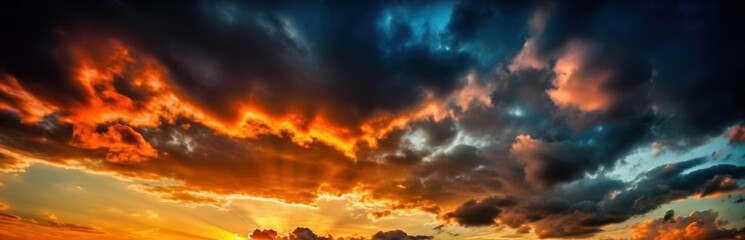 Background of colorful sky concept. Beautiful sunset sky. Nature sky backgrounds. Generative AI