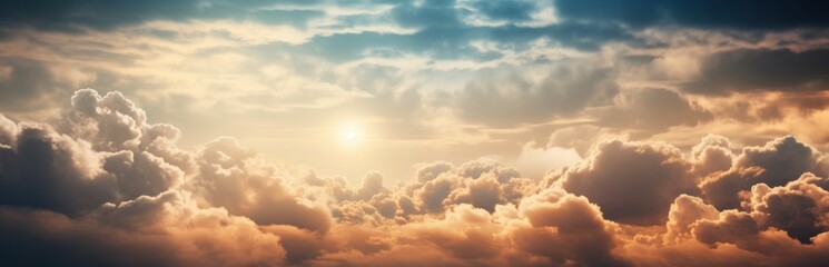 Background of colorful sky concept. Beautiful sunset sky. Nature sky backgrounds. Generative AI