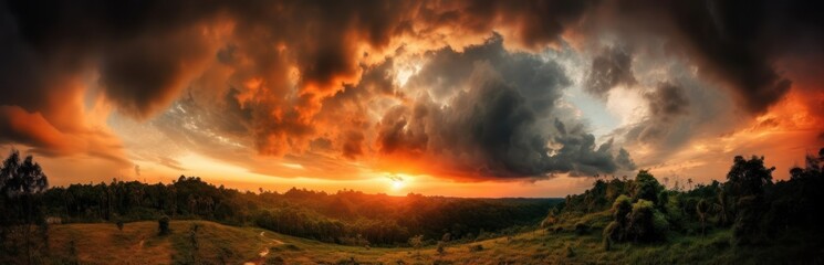 Fototapeta na wymiar Background of colorful sky concept. Beautiful sunset sky. Nature sky backgrounds. Generative AI