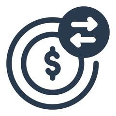 seamlessly transferring funds across borders icon
