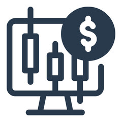 engaging in profitable stock trading activities icon