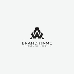 AW logo letter design vector. WA logo monogram initials letter concept. 