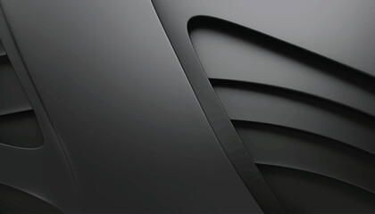 Abstract black wallpaper 3d render. Elegant dark luxury background. Paper 3d gradient black template design vector illustration.
