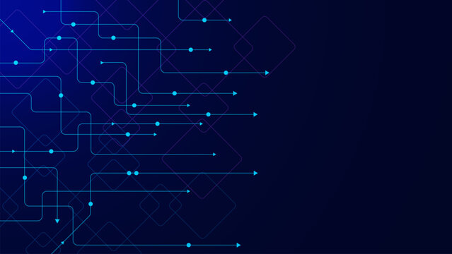 Abstract connecting lines and dots. Network connection, social networking and global communication technology background.