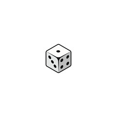 Dice cube isolated vector graphics