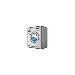 Washing machine isolated vector graphics