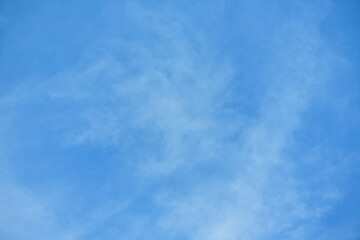 Blue gradient clouds, beauty in summer, soft white background with clear clouds in calm sunlight, bright winter weather, bright turquoise landscape during daytime. Sky view. Spring. Sky background.