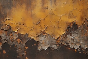 Black Amber Textured Cracked Wall AI Generated