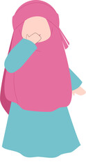 Muslim kid Illustration, Muslim character, cute hijab girl