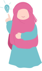 Muslim kid Illustration, Muslim character, cute hijab girl