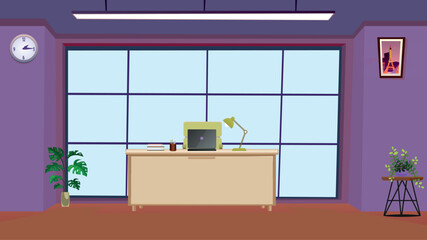 Empty ceo office interior. Clipart image
