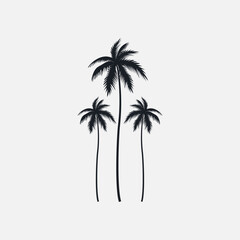 Fototapeta na wymiar Palm trees silhouette.
