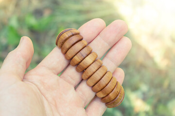 Wooden handmade bracelet. Handmade jewelry.