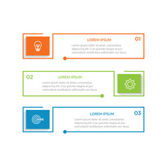 Timeline infographic design element and number options. Business concept with 3 steps.