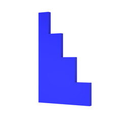 Fototapeta premium 3d Abstract Dark blue stairs scene isolated with clipping path. architectural structure Minimal wall mockup product stage showcase. Modern minimal abstract illustration for advertising products. Abstr