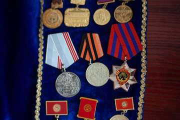 Medals and orders on ribbon