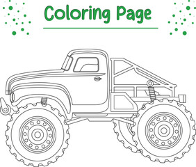 monster truck coloring page printable © Mahmudul Hasan