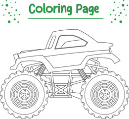 monster truck coloring page printable
