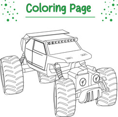 monster truck coloring page printable © Mahmudul Hasan