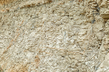Obraz premium The surface of a sandy stone mountain. Background. Space for text.