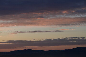 sunset in the mountains