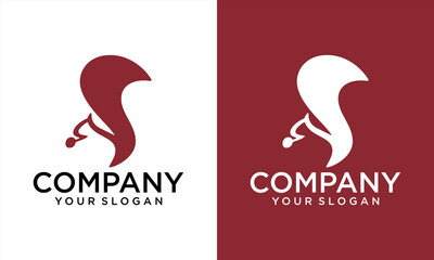 rabbit logo concept design vector template, animal simple logo template.