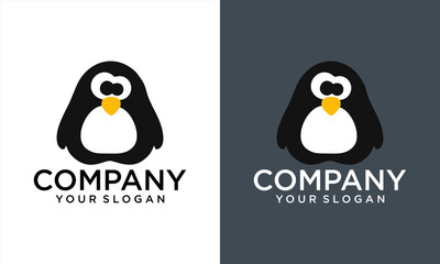 Pinguin logo, pinguin icon, pinguin cartoon