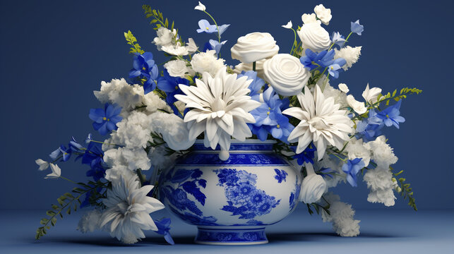 vase with flowers  HD 8K wallpaper Stock Photographic Image
