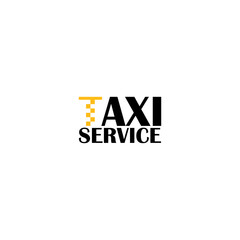 Obraz premium Taxi service logo isolated on white background