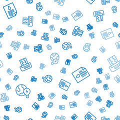 Set line Global planet with bulb, Oil drop document and Seismograph on seamless pattern. Vector